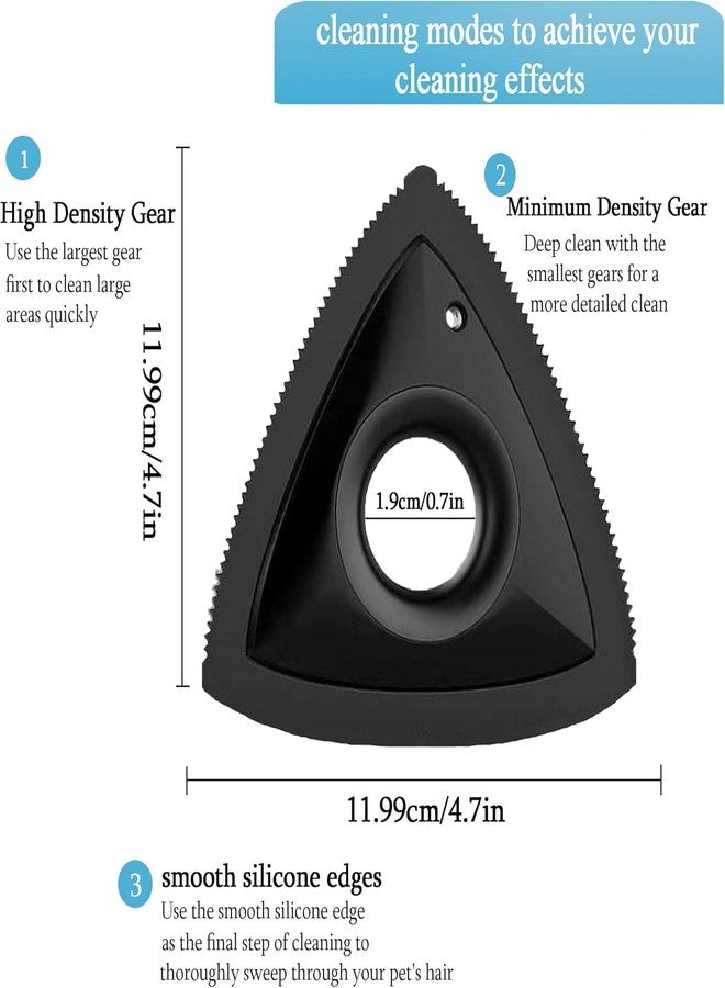 Stadash Triangle Pet Hair Remover - Heavy-Duty Fur Scraper for Carpet, Couch, Car Seats & Clothes (Multi-Color) - Image 3